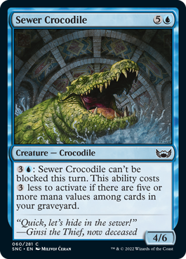 Sewer Crocodile - Streets of New Capenna Spoiler