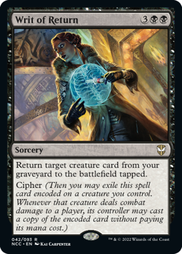 Writ of Return - Streets of New Capenna Commander Spoiler