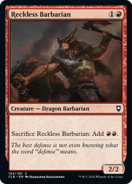 Reckless Barbarian - Battle for Baldur's Gate Spoiler