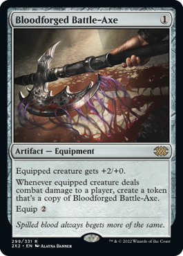 Bloodforged Battle-Axe - Double Masters 2022 Spoiler