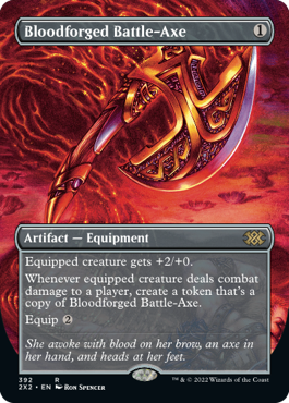 Bloodforged Battle-Axe (Variant) - Double Masters 2022 Spoiler