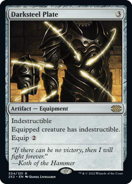 Darksteel Plate - Double Masters 2022 Spoiler