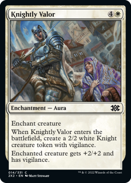 Knightly Valor - Double Masters 2022 Spoiler