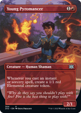 Young Pyromancer (Variant) - Double Masters 2022 Spoiler