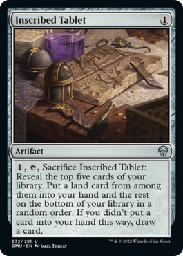 Inscribed Tablet - Dominaria United Spoiler