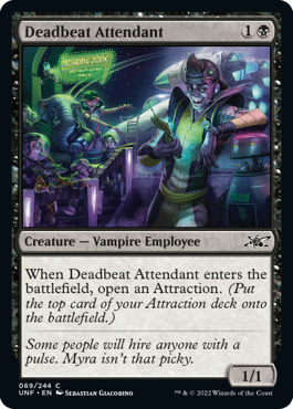 Deadbeat Attendant - Unfinity Spoiler