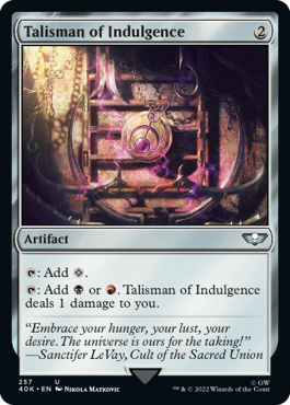 Talisman of Indulgence - Warhammer 40000 Commander Spoiler