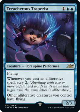 Treacherous Trapezist - Unfinity Spoiler