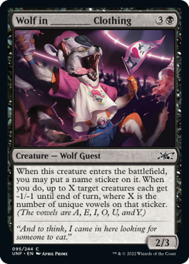 Wolf in - Unfinity Spoiler