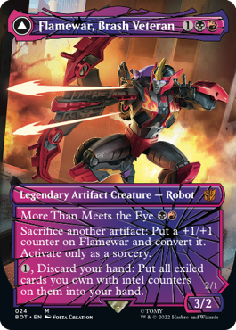 Flamewar, Brash Veteran (Variant) - The Brothers' War Spoiler