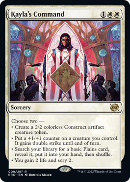 Kayla's Command - The Brothers' War Spoiler