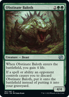Obstinate Baloth - The Brothers' War Spoiler