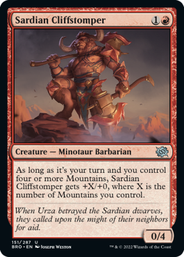 Sardian Cliffstomper - The Brothers' War Spoiler