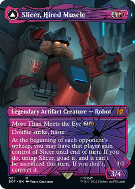 Slicer, Hired Muscle (Variant) - The Brothers' War Spoiler