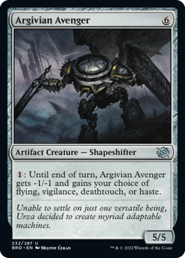 Argivian Avenger - The Brothers' War Spoiler