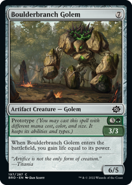 Boulderbranch Golem - The Brothers' War Spoiler