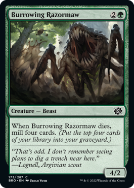 Burrowing Razormaw - The Brothers' War Spoiler