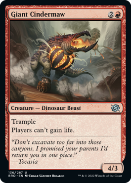 Giant Cindermaw - The Brothers' War Spoiler