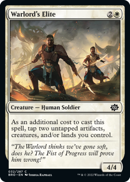 Warlord's Elite - The Brothers' War Spoiler