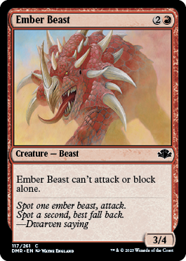 Ember Beast - Dominaria Remastered Spoiler