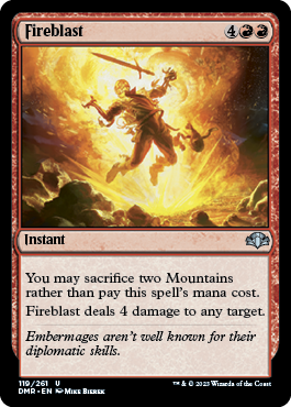 Fireblast - Dominaria Remastered Spoiler