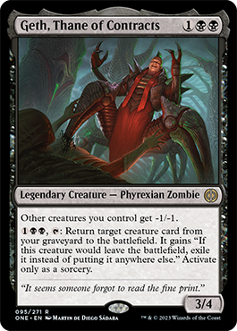 Geth, Thane of Contracts - Phyrexia All Will One Spoiler