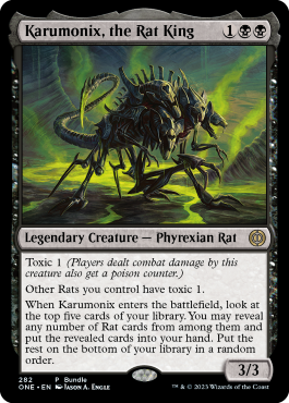 Karumonix, the Rat King (Variant) - Phyrexia All Will One Spoiler