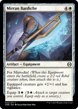 Mirran Bardiche - Phyrexia All Will One Spoiler