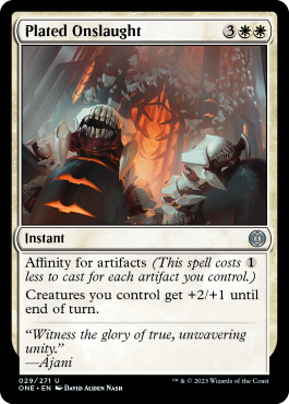 Plated Onslaught - Phyrexia All Will One Spoiler