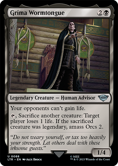 Grima Wormtongue - Lord of the Rings Tales of Middle-earth Commander Spoiler