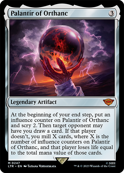 Palantir of Orthanc - Lord of the Rings Tales of Middle-earth Commander Spoiler