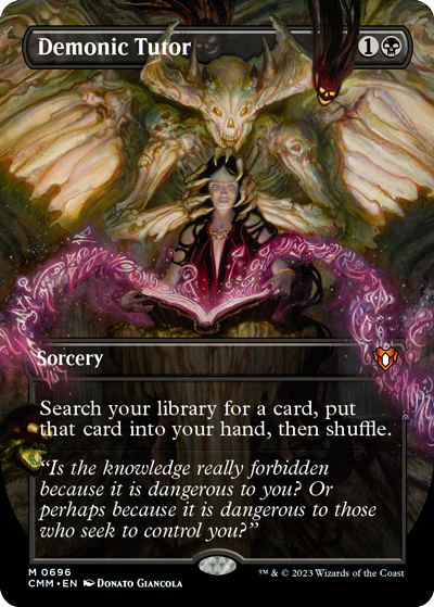 Demonic-Tutor-(Variant)---Commander-Masters-Spoiler