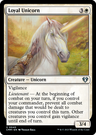 Loyal-Unicorn---Commander-Masters-Spoiler
