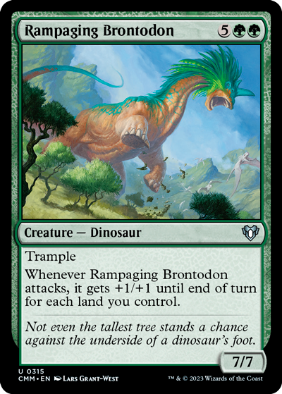 Rampaging-Brontodon---Commander-Masters-Spoiler