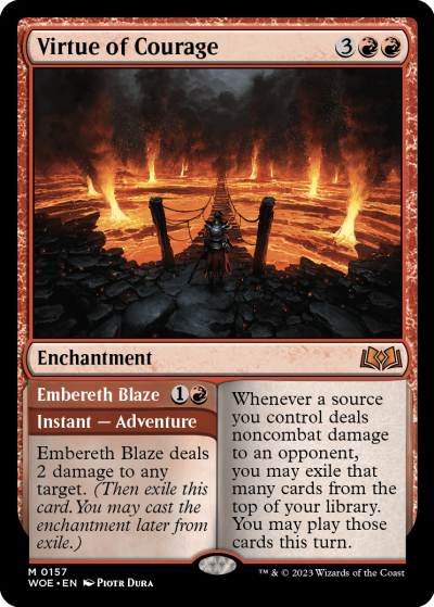 Virtue of Courage - Wilds of Eldraine Spoiler