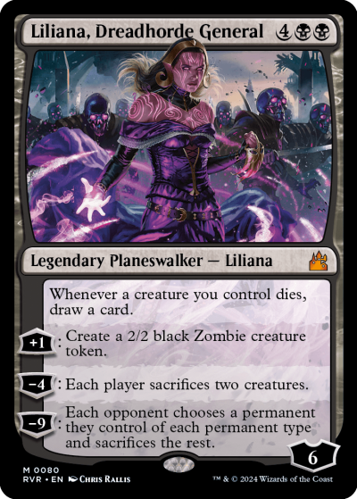 Liliana, Dreadhorde General - Ravnica Remastered Spoiler