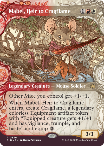 Mabel, Heir to Cragflame (Variant) - Bloomburrow Spoiler