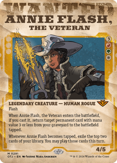 Annie Flash, the Veteran (Variant) - Outlaws of Thunder Junction Spoiler