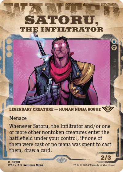 Satoru, the Infiltrator (Variant) - Outlaws of Thunder Junction Spoiler