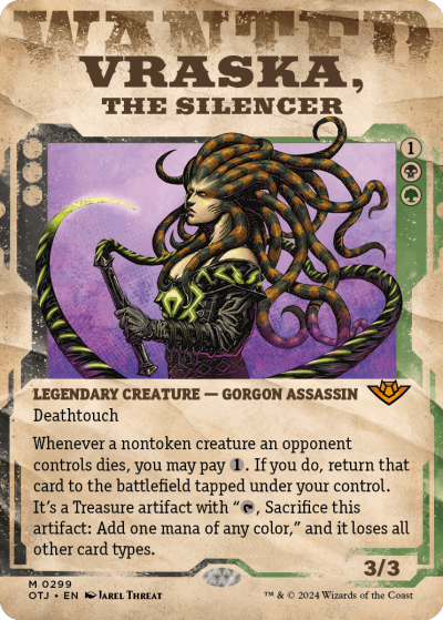 Vraska, the Silencer (Variant) - Outlaws of Thunder Junction Spoiler