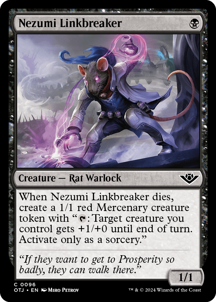 早割ex Nezumi Linkbreaker from Outlaws of Thunder Junction Spoiler マジック：ザ・ギャザリング