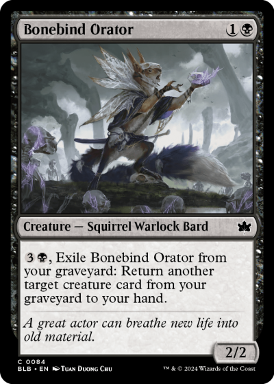 Bonebind Orator - Bloomburrow Spoiler