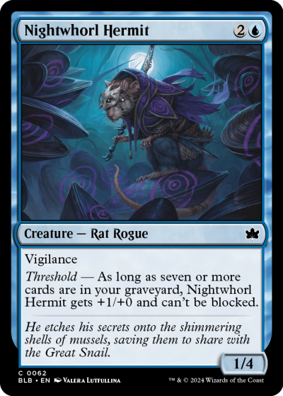 Nightwhorl Hermit - Bloomburrow Spoiler