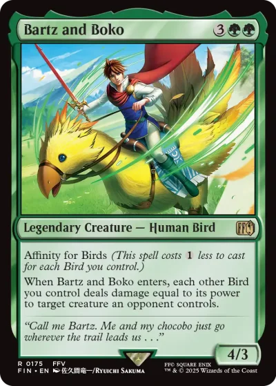Bartz and Boko - Final Fantasy MtG Spoiler