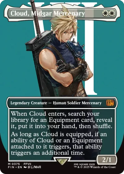 Cloud, Midgar Mercenary (Variant) - Final Fantasy MtG Spoiler