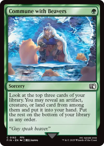 Commune with Beavers - Final Fantasy MtG Spoiler