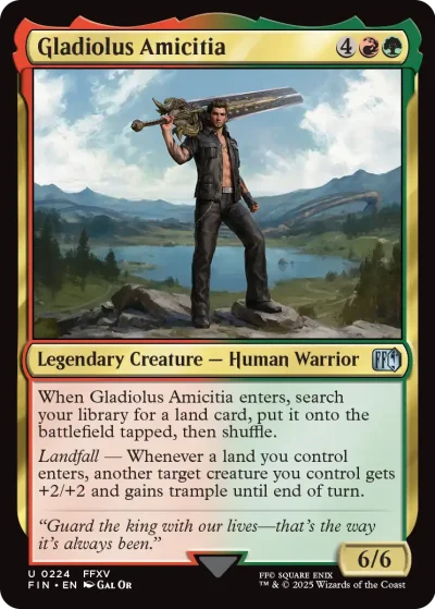 Gladiolus Amicitia - Final Fantasy MtG Spoiler