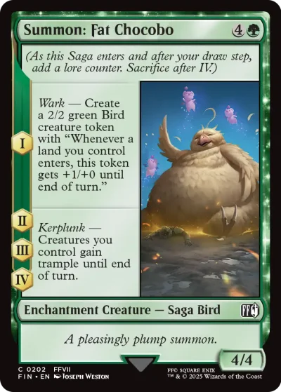 Summon Fat Chocobo - Final Fantasy Spoiler