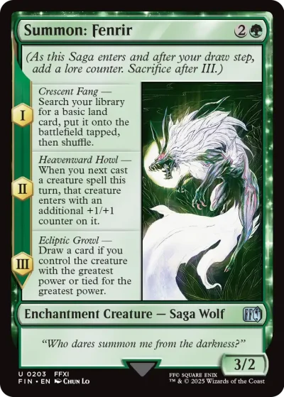 Summon Fenrir - Final Fantasy MtG Spoiler