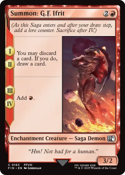 Summon G.F. Ifrit - Final Fantasy Spoiler